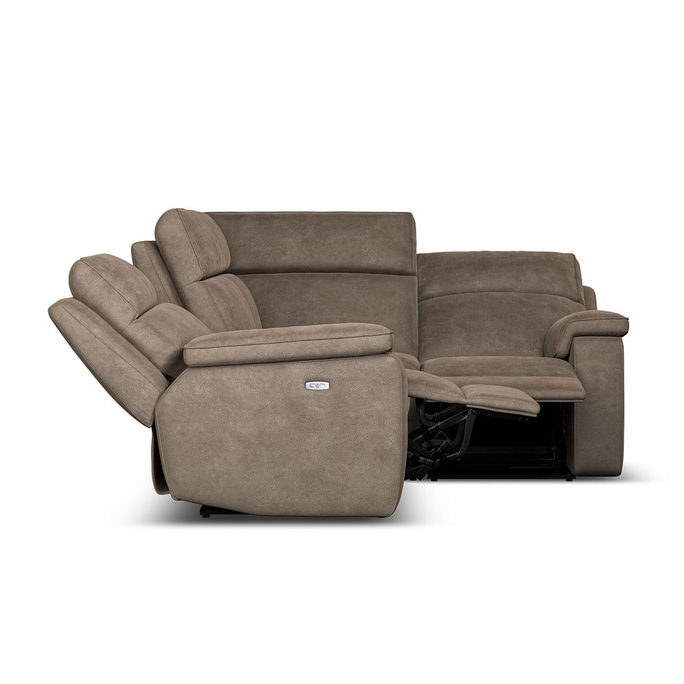 Selby Group 2 Electric Recliner with Power Headrest  Lumbar Support - Left Hand in Miller Earth Brown Fabric 6