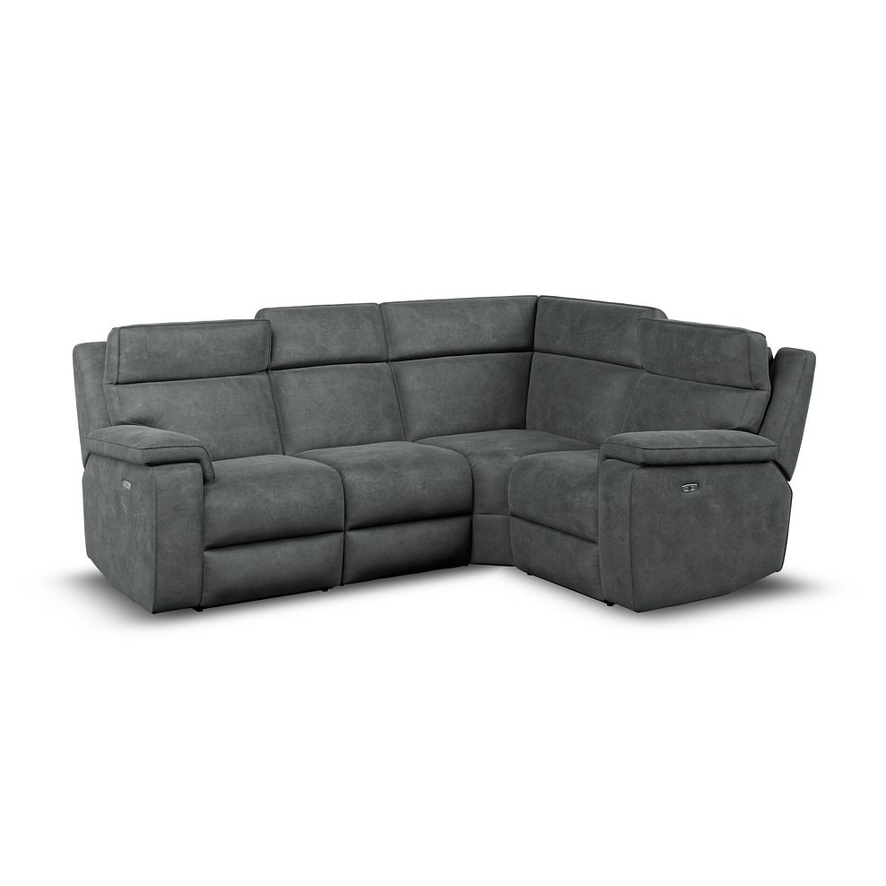 Selby Group 2 Electric Recliner with Power Headrest  Lumbar Support - Left Hand in Miller Grey Fabric 1