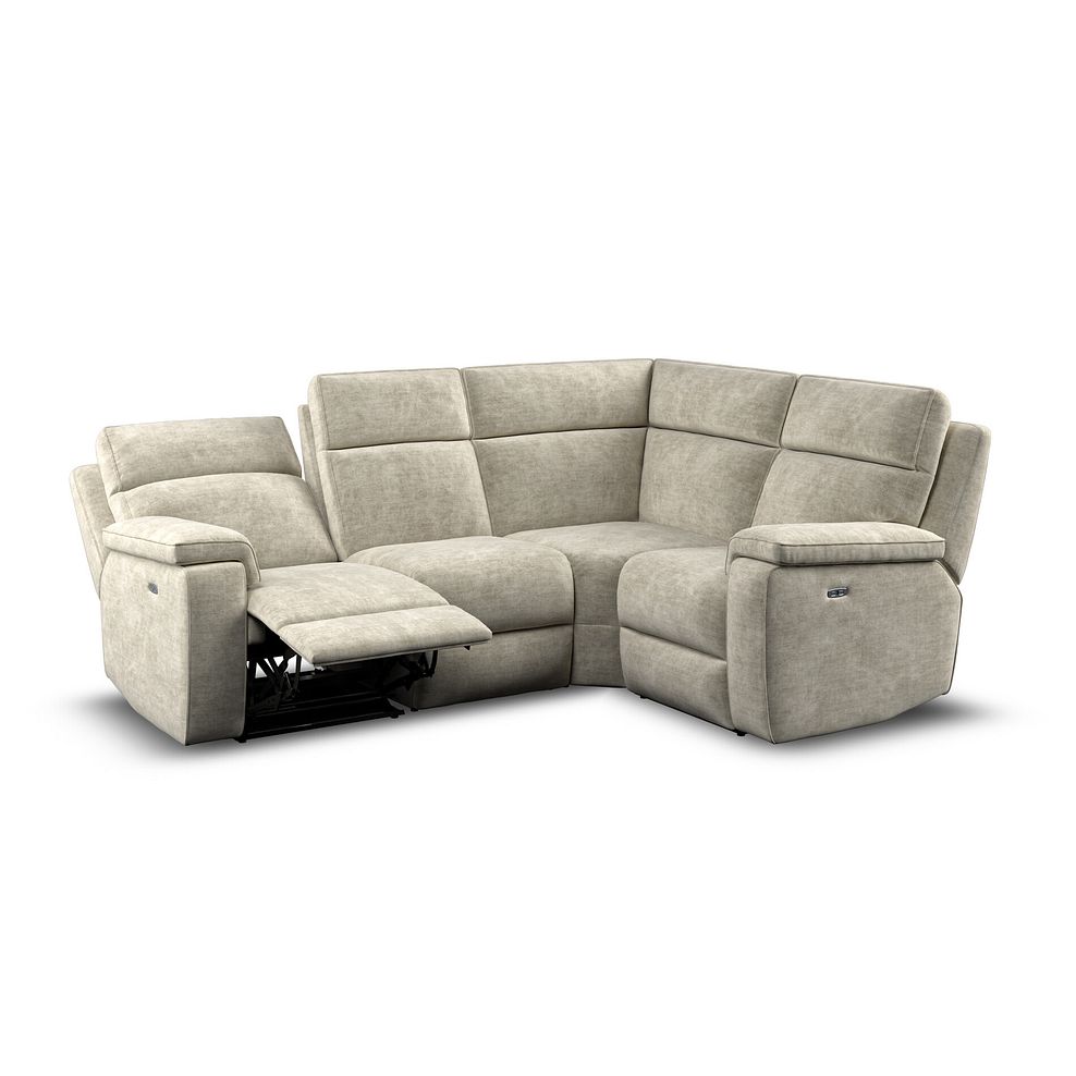 Selby Group 2 Electric Recliner with Power Headrest  Lumbar Support - Left Hand in Plush Beige Fabric 4