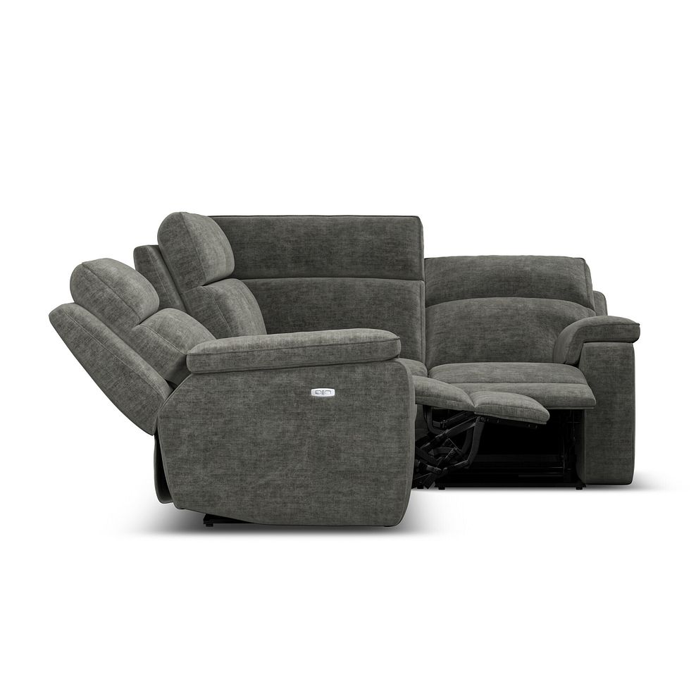 Selby Group 2 Electric Recliner with Power Headrest  Lumbar Support - Left Hand in Plush Charcoal Fabric 6
