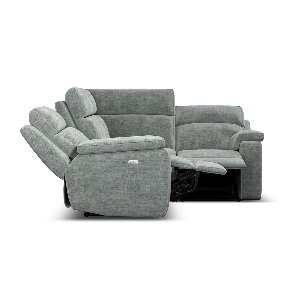 Selby Group 2 Electric Recliner with Power Headrest  Lumbar Support - Left Hand in Plush Silver Fabric 6