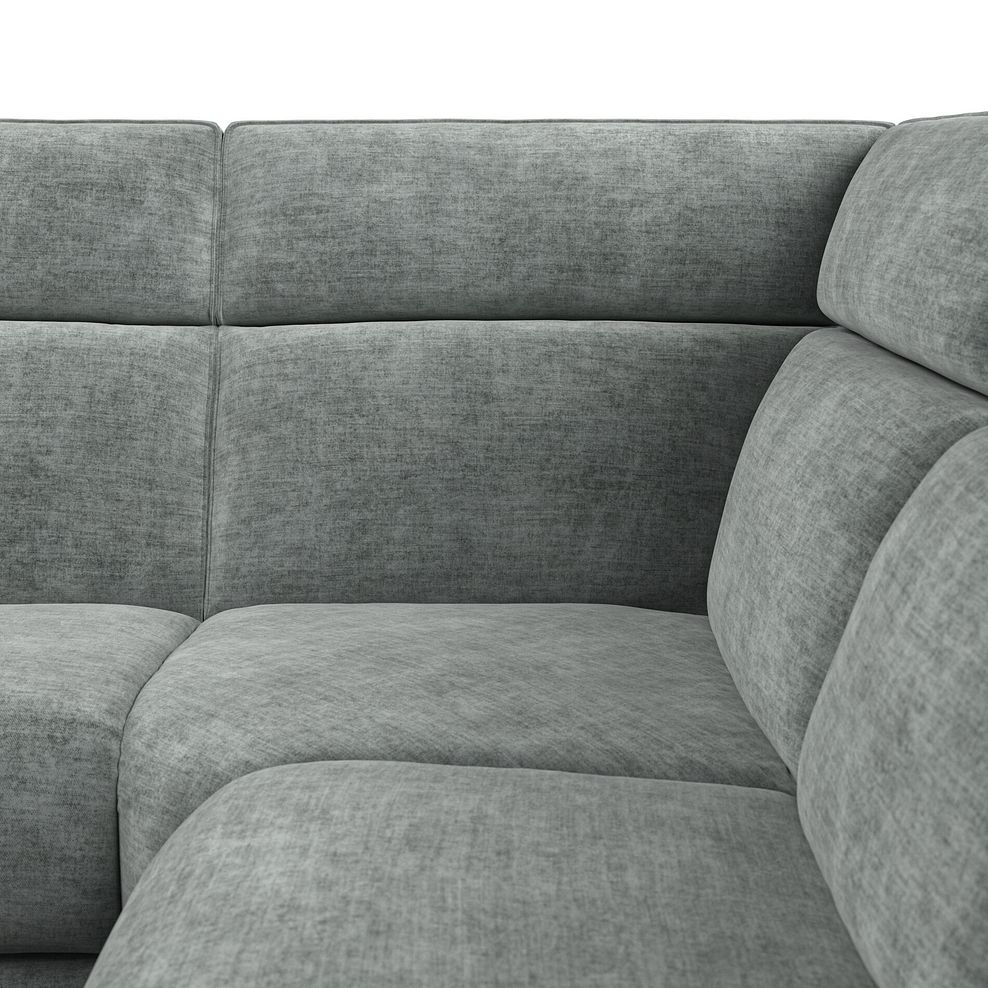 Selby Group 2 Electric Recliner with Power Headrest  Lumbar Support - Left Hand in Plush Silver Fabric 9