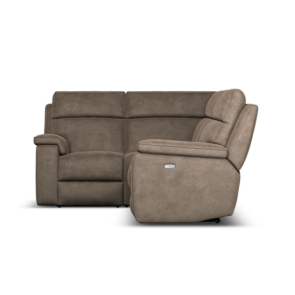Selby Group 2 Electric Recliner with Power Headrest  Lumbar Support - Right Hand in Miller Earth Brown Fabric 7