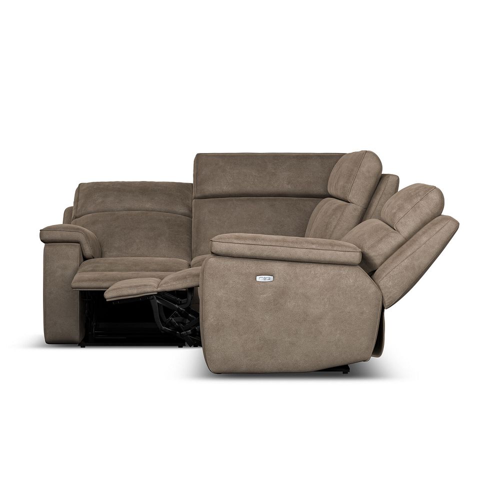 Selby Group 2 Electric Recliner with Power Headrest  Lumbar Support - Right Hand in Miller Earth Brown Fabric 6