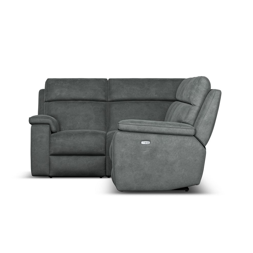 Selby Group 2 Electric Recliner with Power Headrest  Lumbar Support - Right Hand in Miller Grey Fabric 1