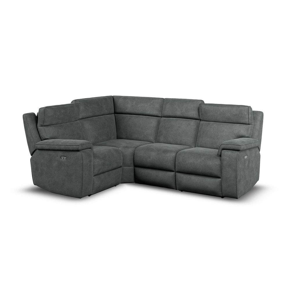Selby Group 2 Electric Recliner with Power Headrest  Lumbar Support - Right Hand in Miller Grey Fabric 2