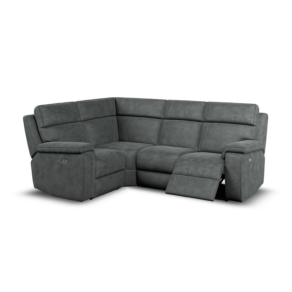 Selby Group 2 Electric Recliner with Power Headrest  Lumbar Support - Right Hand in Miller Grey Fabric 4