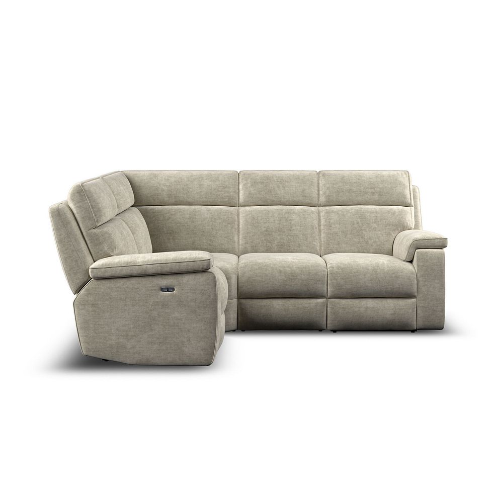 Selby Group 2 Electric Recliner with Power Headrest  Lumbar Support - Right Hand in Plush Beige Fabric 2