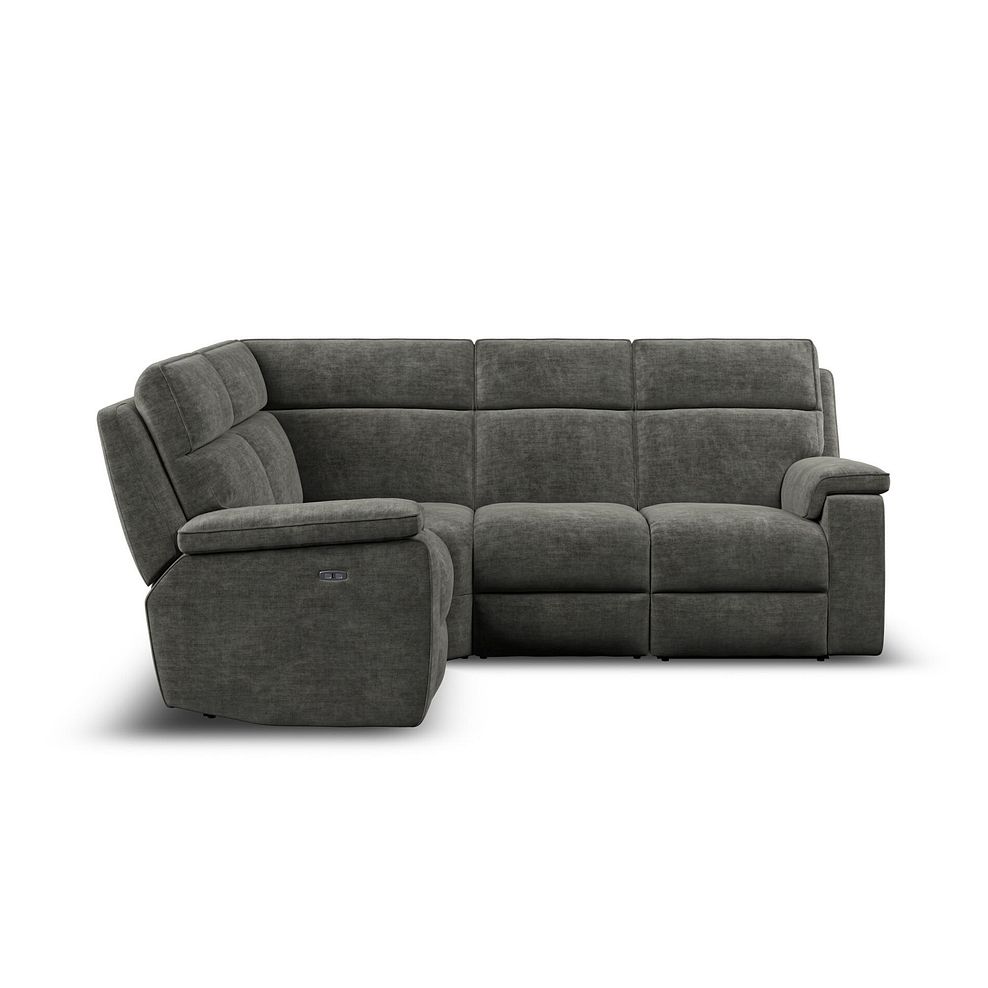Selby Group 2 Electric Recliner with Power Headrest  Lumbar Support - Right Hand in Plush Charcoal Fabric 2