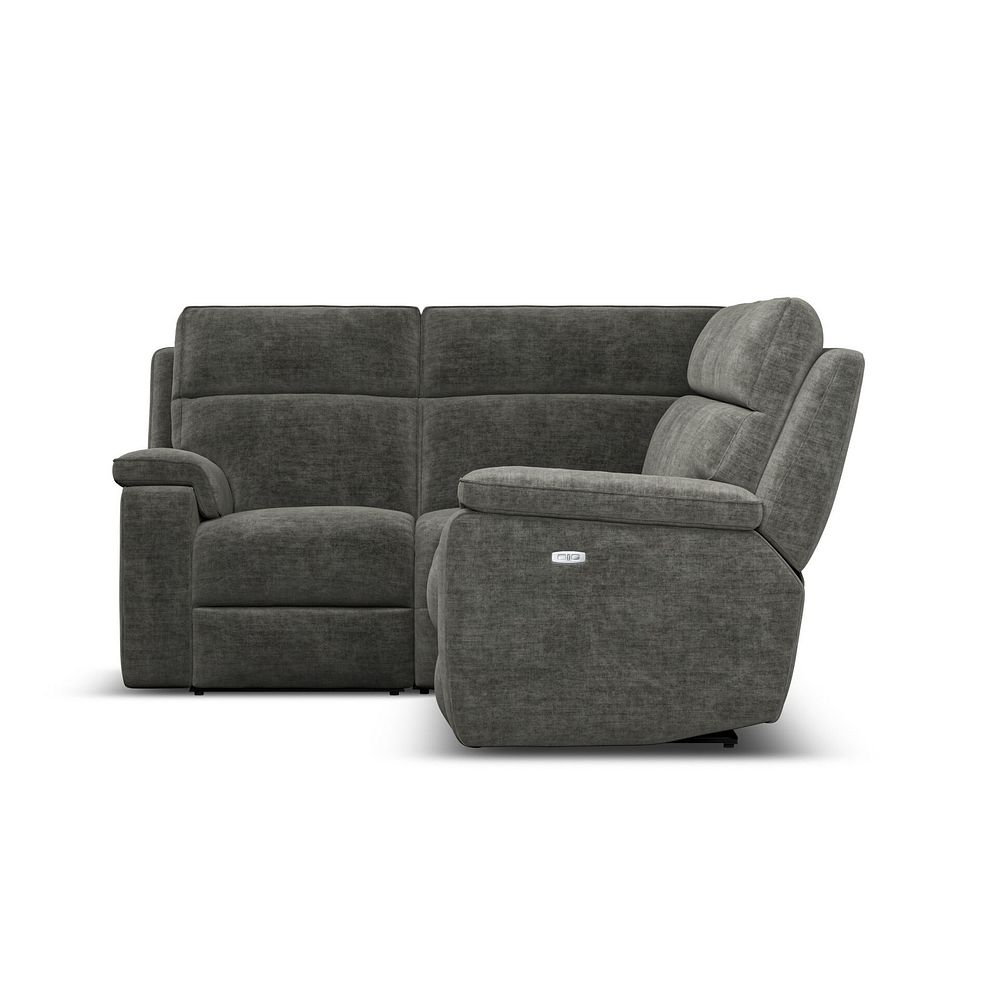 Selby Group 2 Electric Recliner with Power Headrest  Lumbar Support - Right Hand in Plush Charcoal Fabric 7
