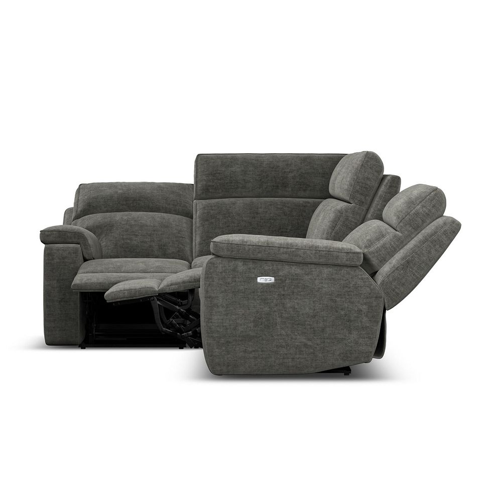 Selby Group 2 Electric Recliner with Power Headrest  Lumbar Support - Right Hand in Plush Charcoal Fabric 6