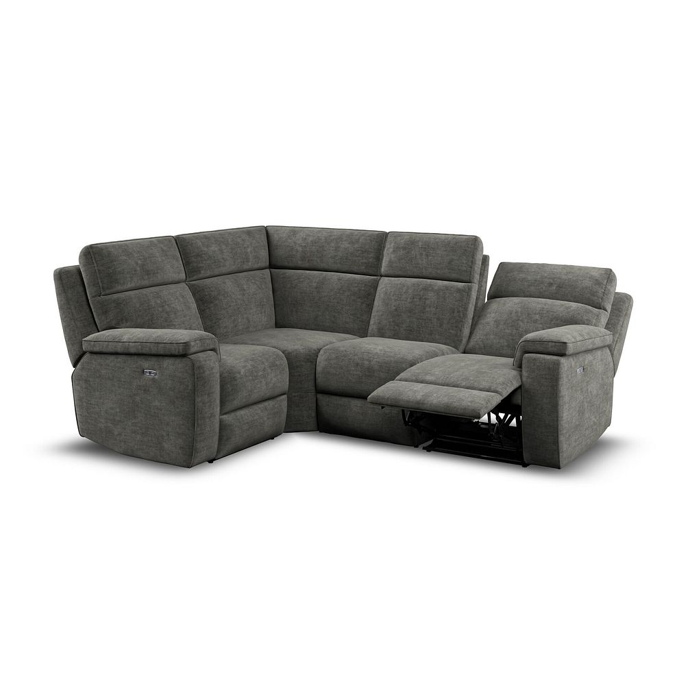 Selby Group 2 Electric Recliner with Power Headrest  Lumbar Support - Right Hand in Plush Charcoal Fabric 4