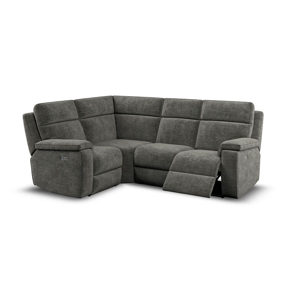 Selby Group 2 Electric Recliner with Power Headrest  Lumbar Support - Right Hand in Plush Charcoal Fabric 3