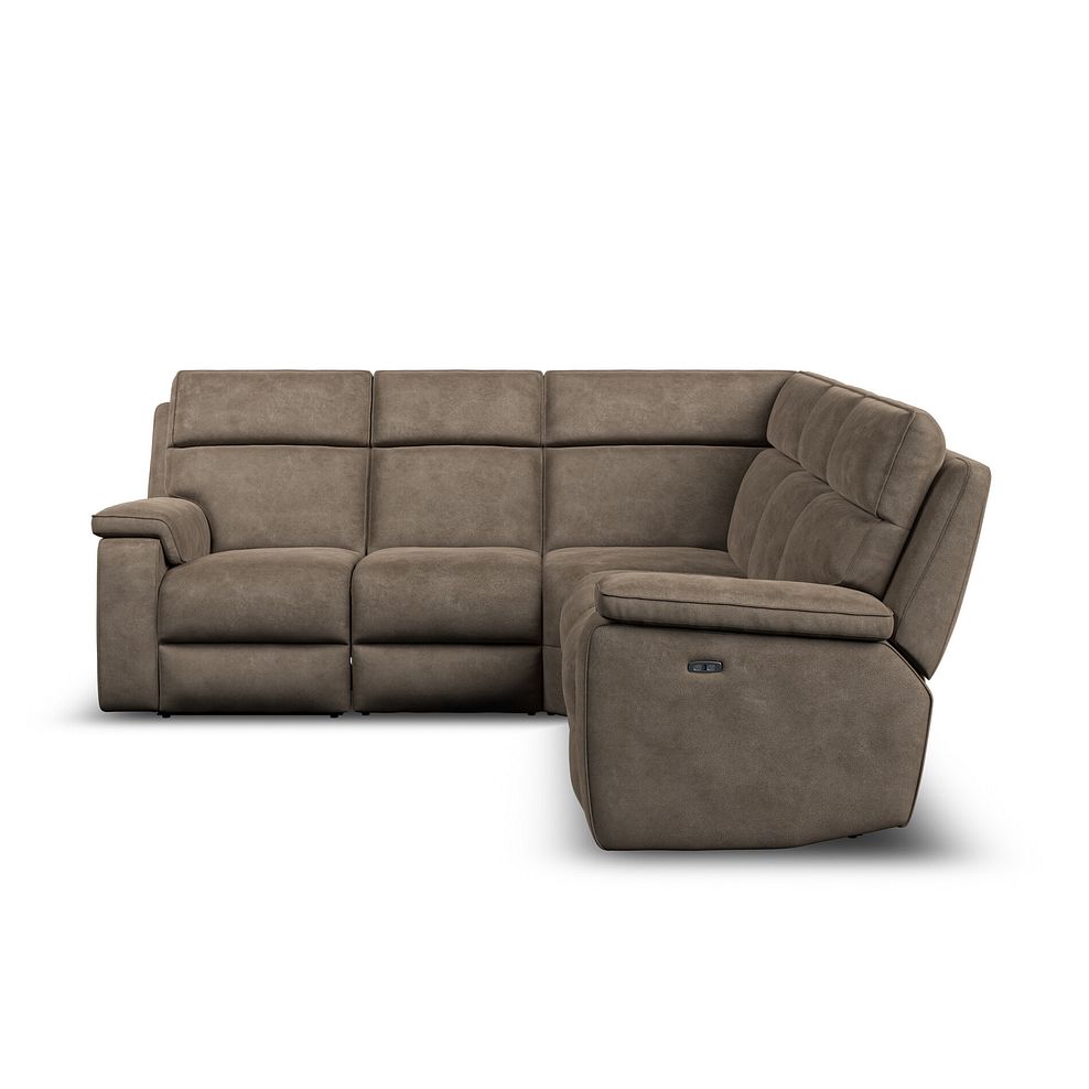 Selby Group 3 Electric Recliner in Miller Earth Brown Fabric 2