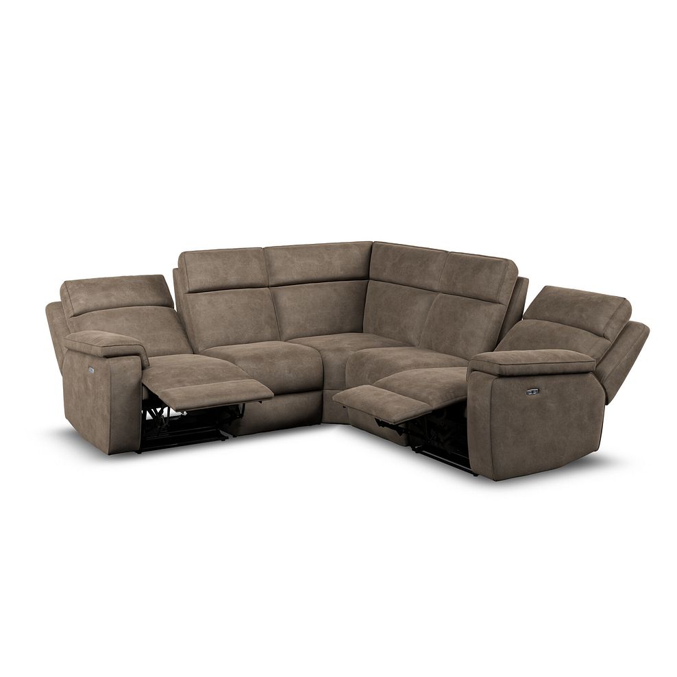 Selby Group 3 Electric Recliner in Miller Earth Brown Fabric 5