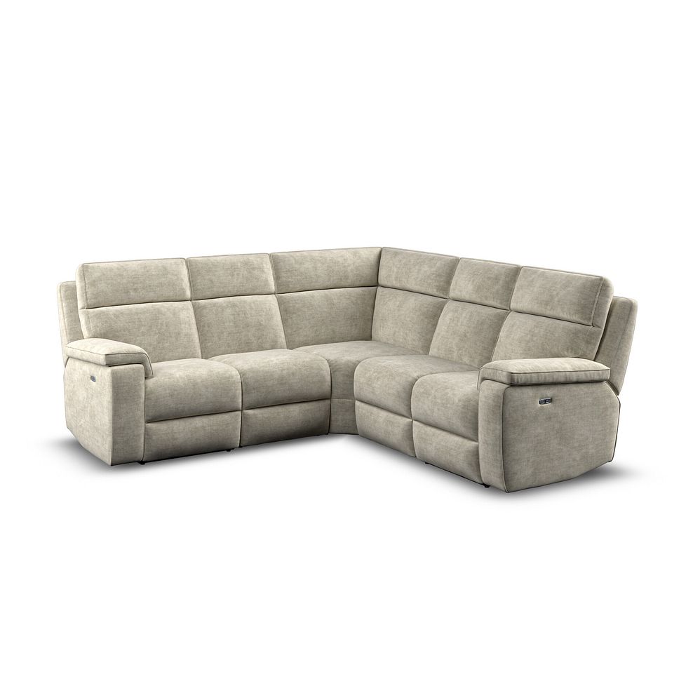 Selby Group 3 Electric Recliner in Plush Beige Fabric 1