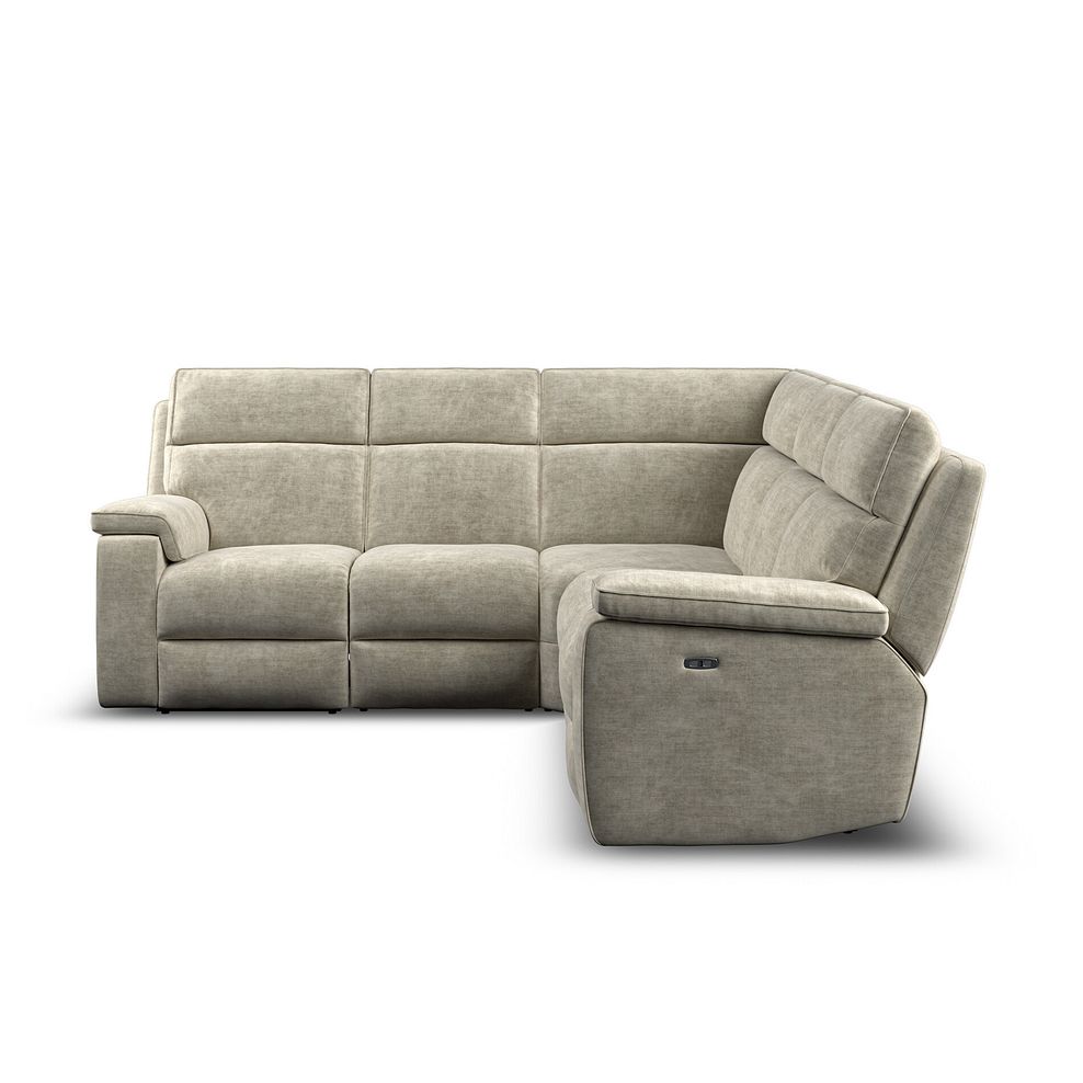 Selby Group 3 Electric Recliner in Plush Beige Fabric 2
