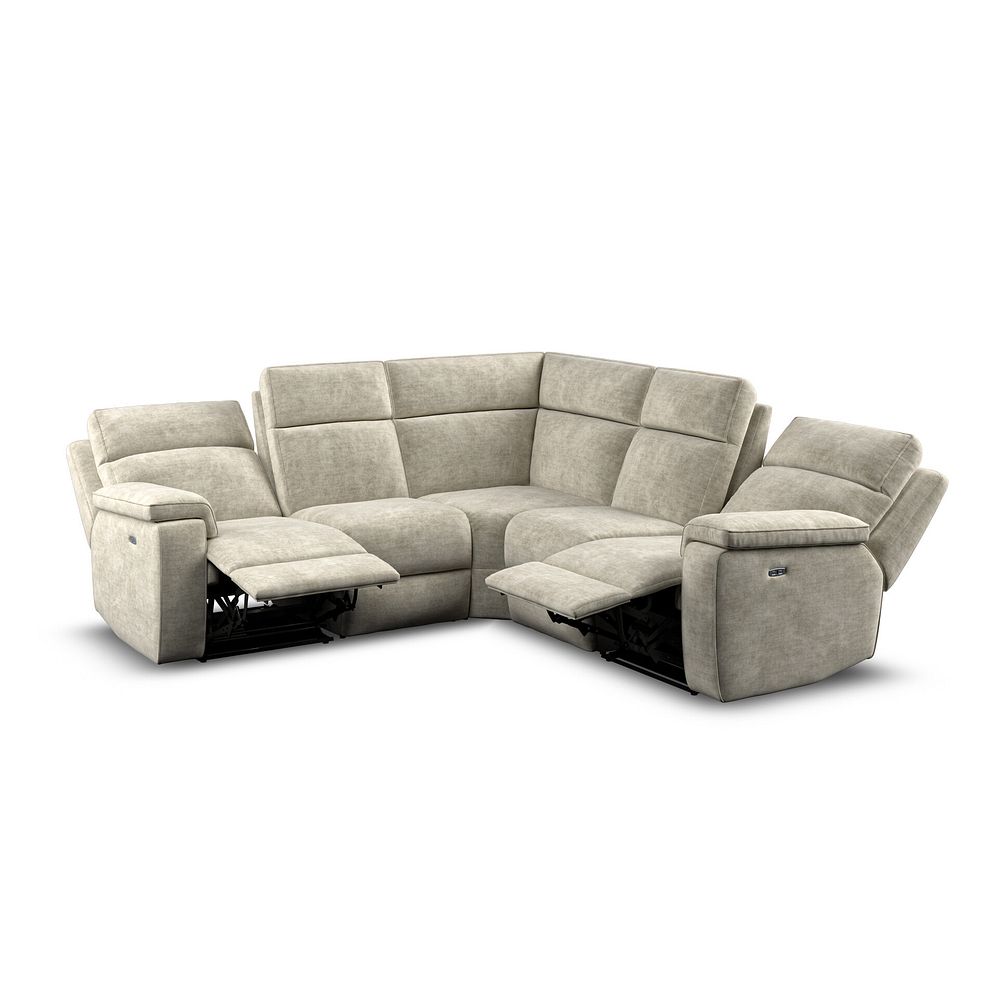 Selby Group 3 Electric Recliner in Plush Beige Fabric 5