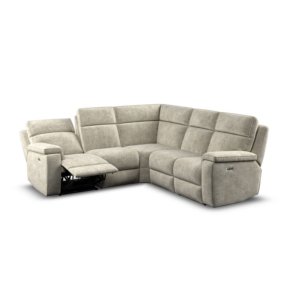 Selby Group 3 Electric Recliner in Plush Beige Fabric 4