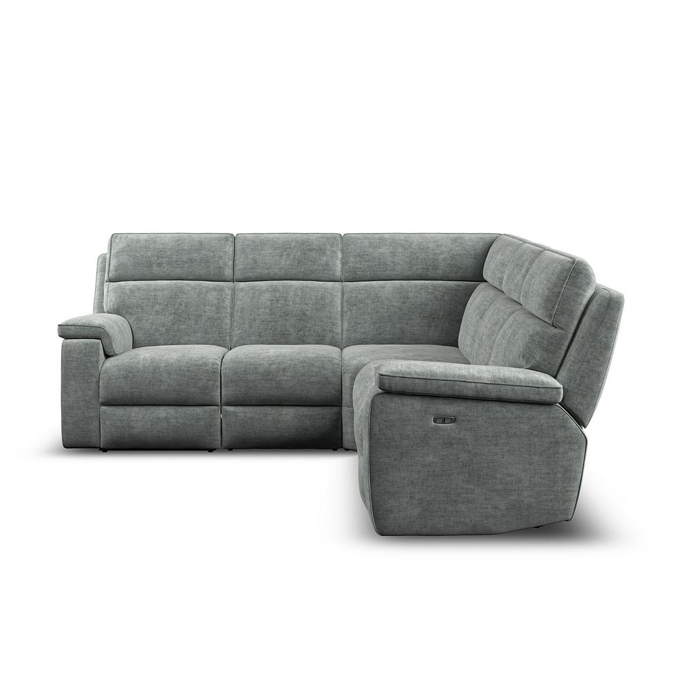Selby Group 3 Electric Recliner in Plush Silver Fabric 2