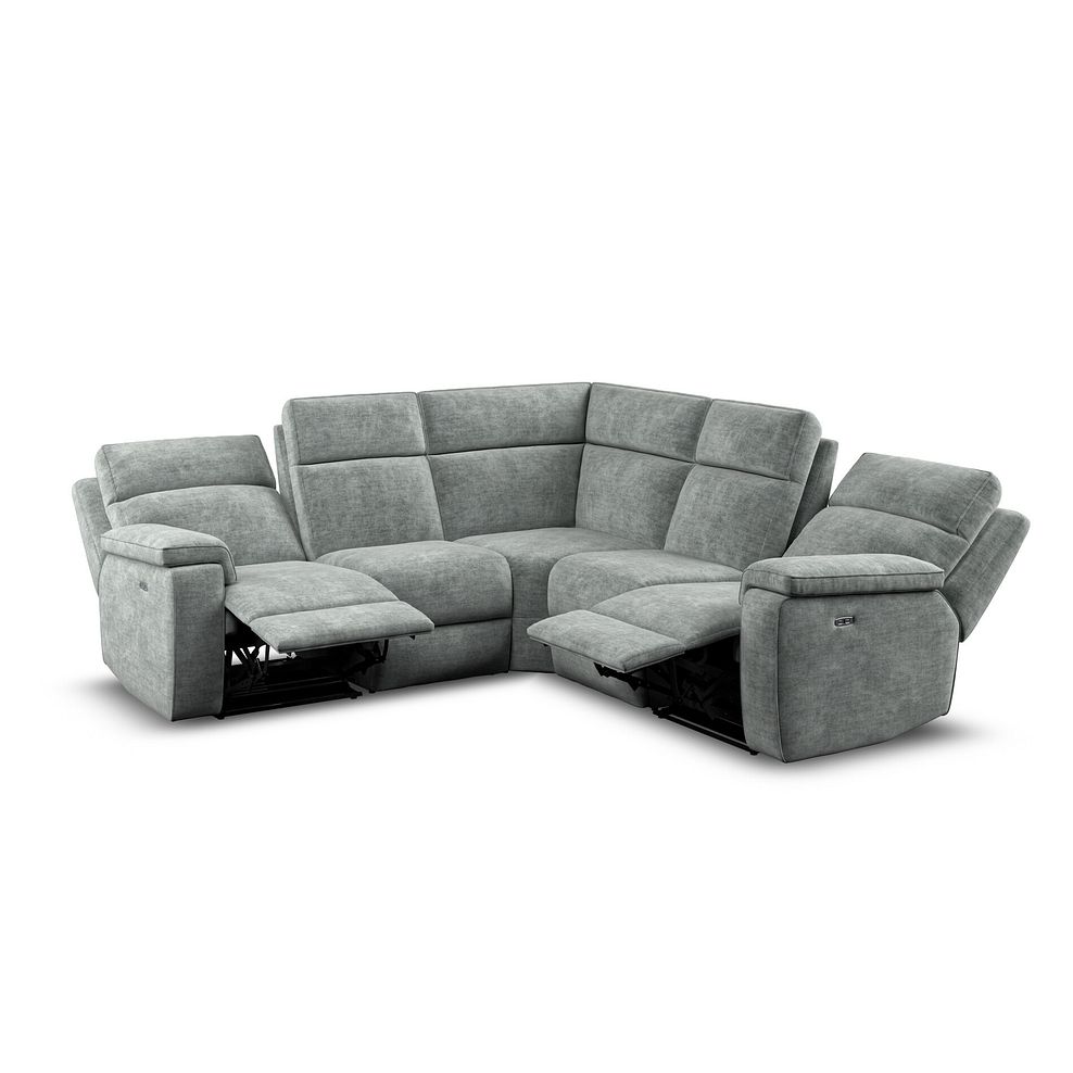 Selby Group 3 Electric Recliner in Plush Silver Fabric 5