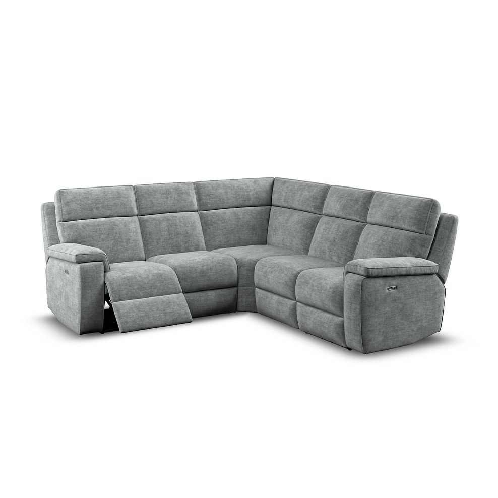 Selby Group 3 Electric Recliner in Plush Silver Fabric 3