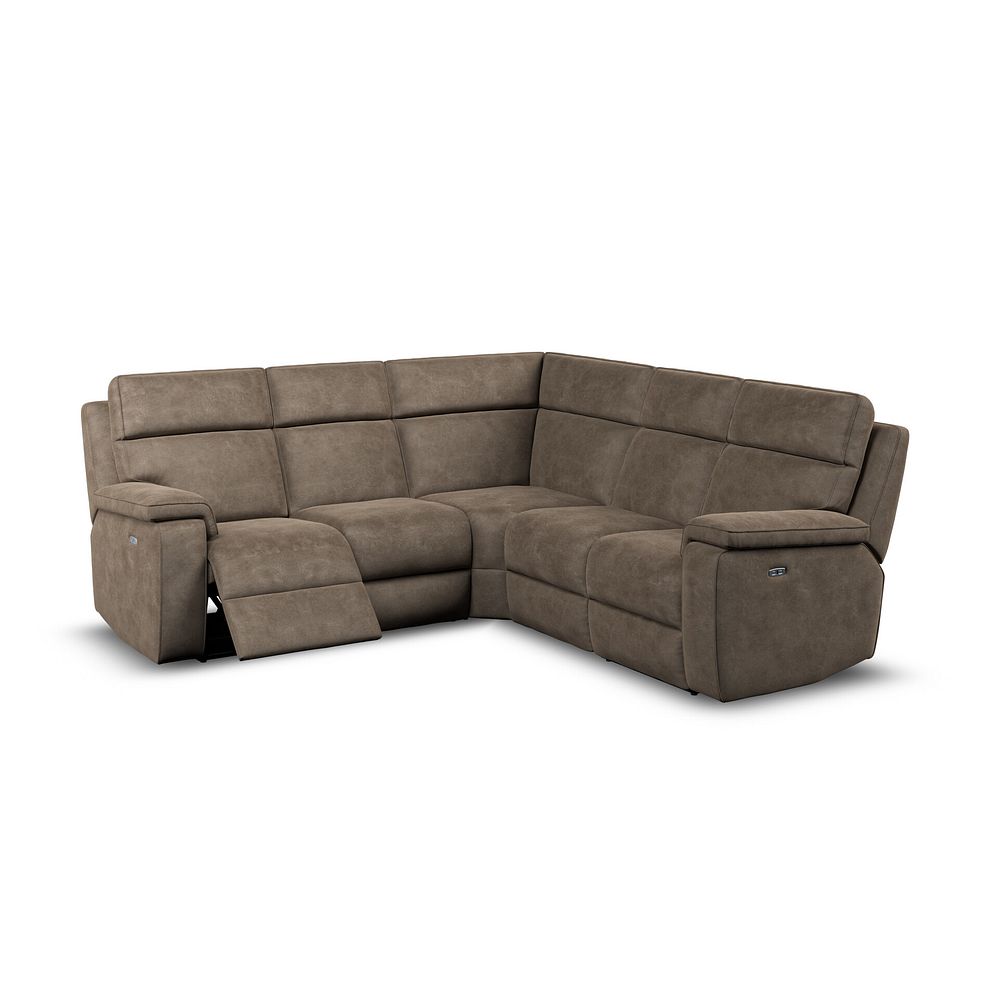 Selby Group 3 Electric Recliner with Power Headrest  Lumbar Support in Miller Earth Brown Fabric 3