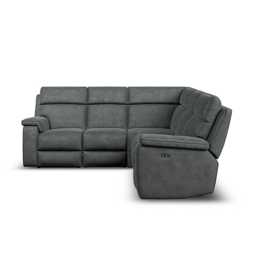 Selby Group 3 Electric Recliner with Power Headrest  Lumbar Support in Miller Grey Fabric 2