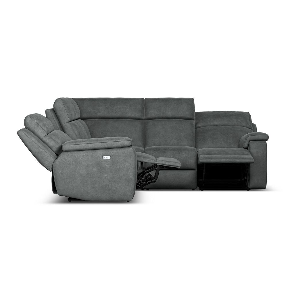 Selby Group 3 Electric Recliner with Power Headrest  Lumbar Support in Miller Grey Fabric 6