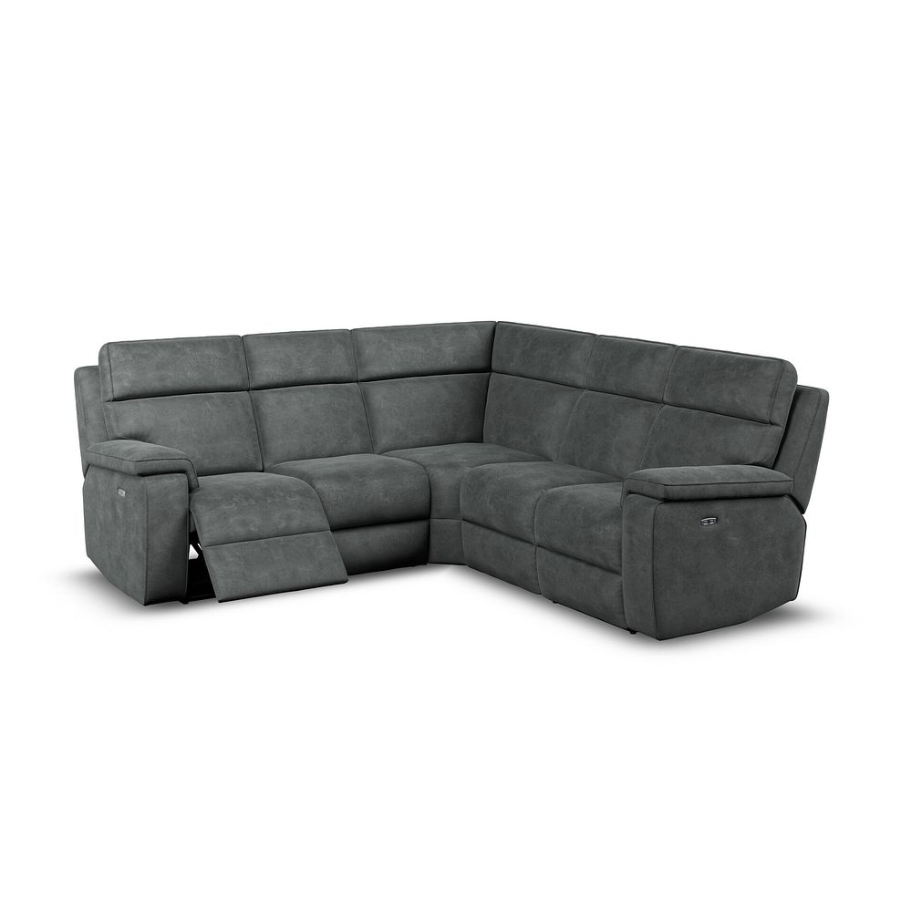 Selby Group 3 Electric Recliner with Power Headrest  Lumbar Support in Miller Grey Fabric 3