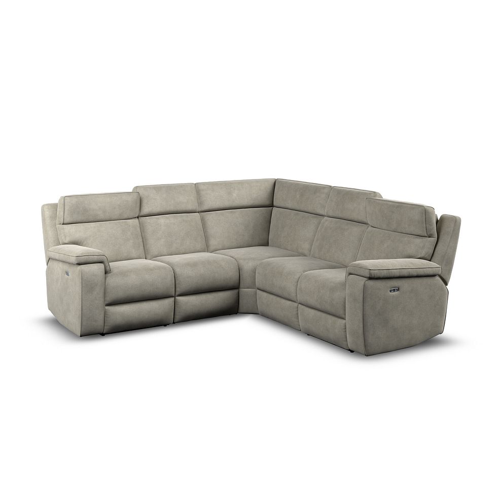 Selby Group 3 Electric Recliner with Power Headrest  Lumbar Support in Miller Taupe Fabric 1