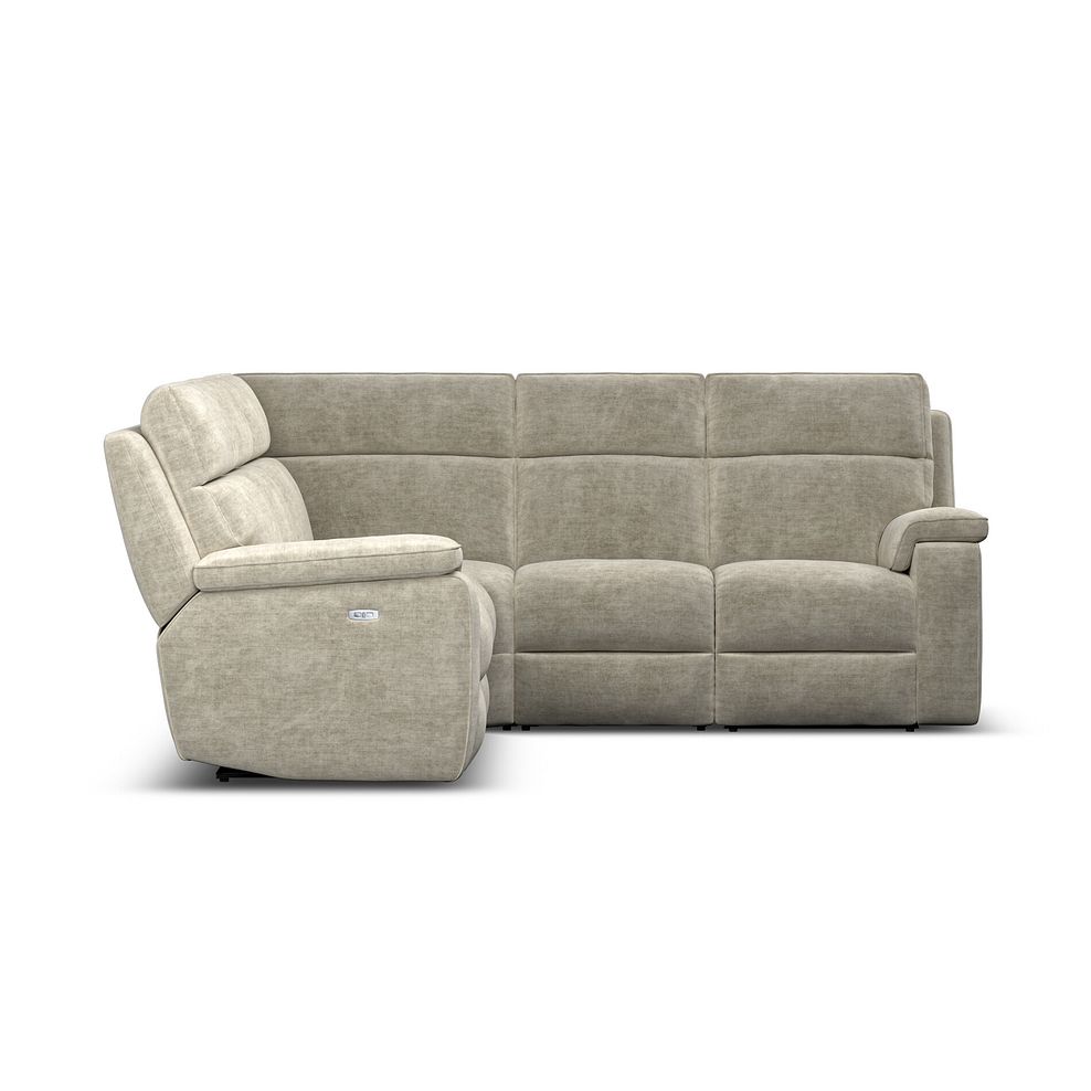 Selby Group 3 Electric Recliner with Power Headrest  Lumbar Support in Plush Beige Fabric 7
