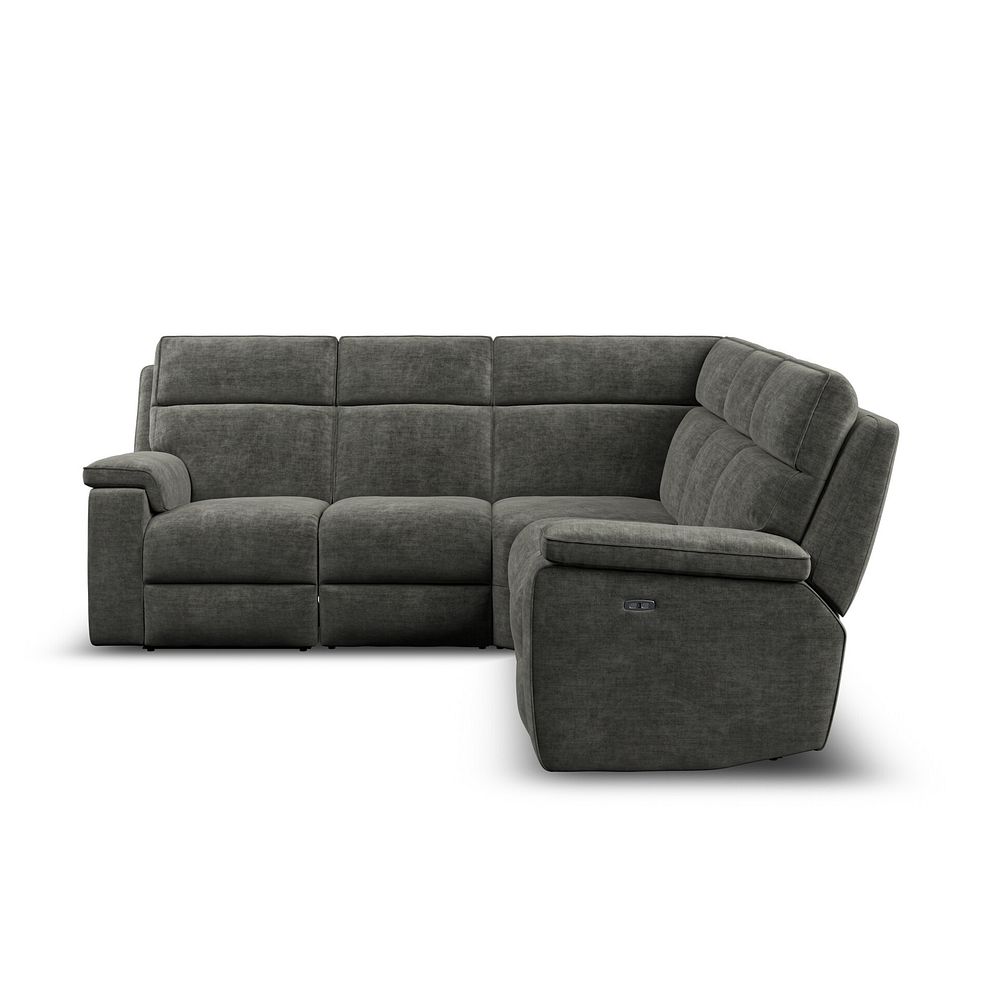 Selby Group 3 Electric Recliner with Power Headrest  Lumbar Support in Plush Charcoal Fabric 2