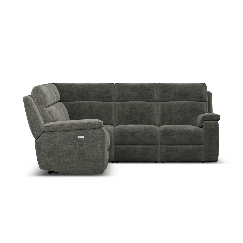 Selby Group 3 Electric Recliner with Power Headrest  Lumbar Support in Plush Charcoal Fabric 7
