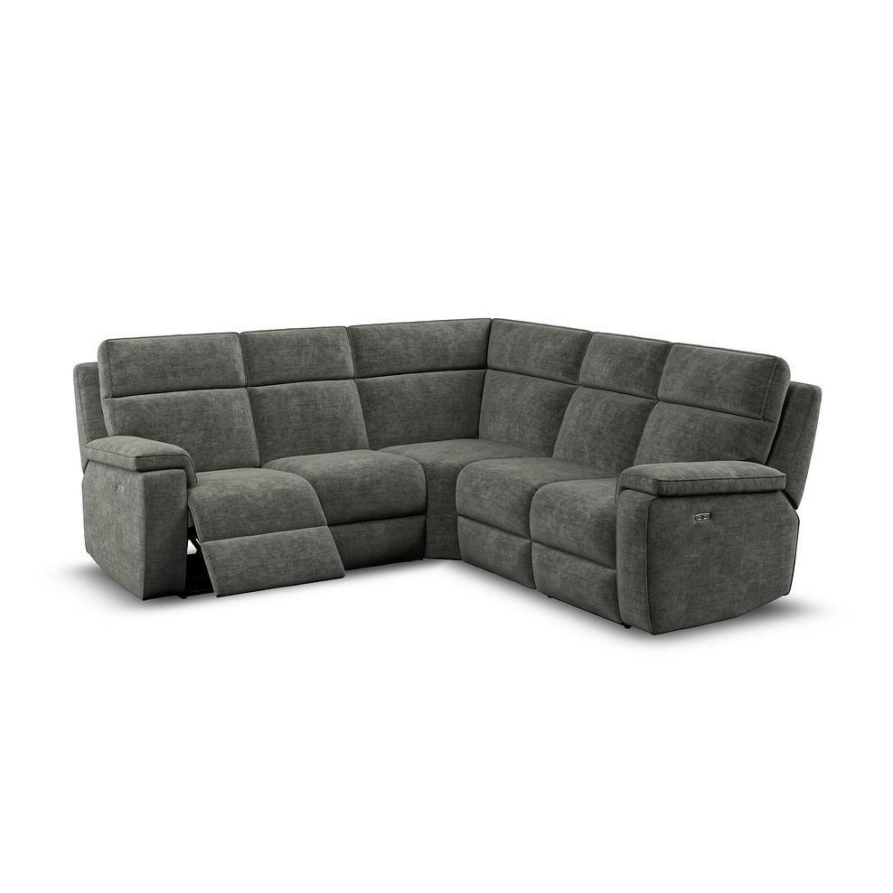 Selby Group 3 Electric Recliner with Power Headrest  Lumbar Support in Plush Charcoal Fabric 3