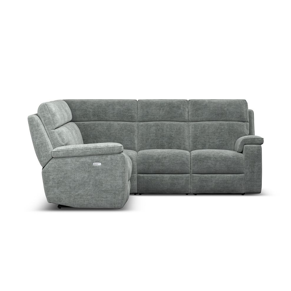 Selby Group 3 Electric Recliner with Power Headrest  Lumbar Support in Plush Silver Fabric 7