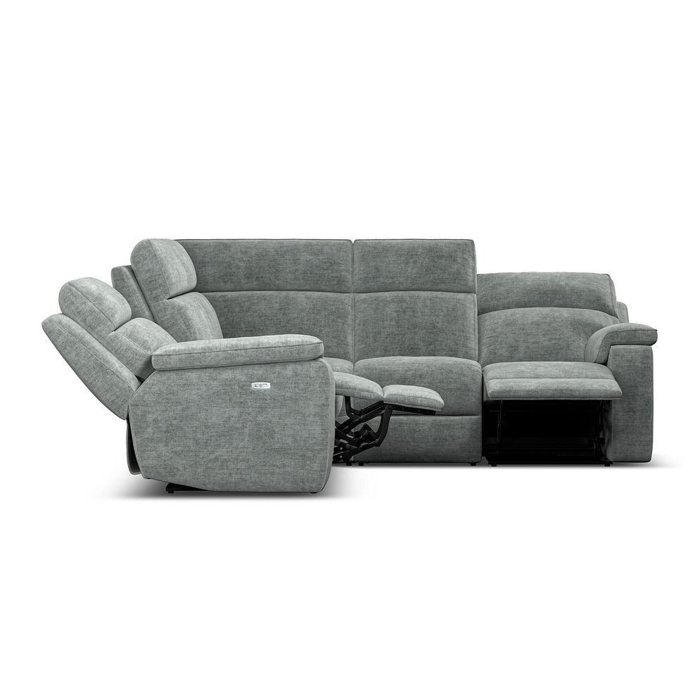Selby Group 3 Electric Recliner with Power Headrest  Lumbar Support in Plush Silver Fabric 6