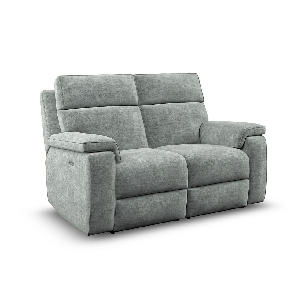 Selby Group 8 Electric Recliner in Plush Silver Fabric 1