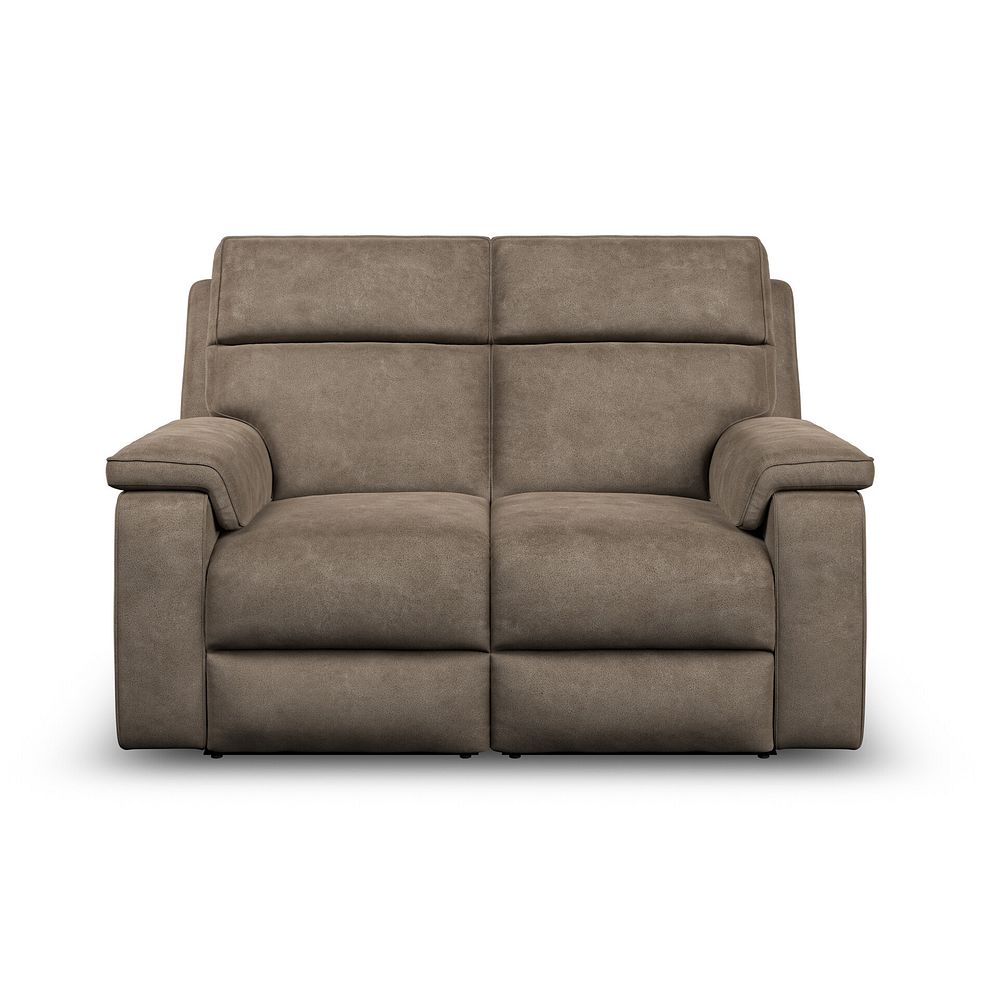 Selby Group 8 Electric Recliner with Power Headrest  Lumbar Support in Miller Earth Brown Fabric 2