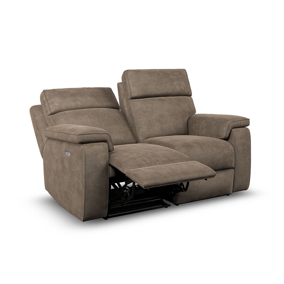 Selby Group 8 Electric Recliner with Power Headrest  Lumbar Support in Miller Earth Brown Fabric 4