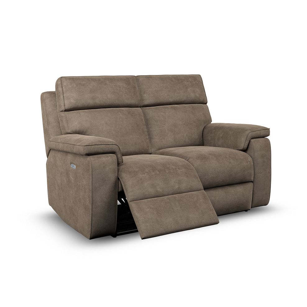 Selby Group 8 Electric Recliner with Power Headrest  Lumbar Support in Miller Earth Brown Fabric 3