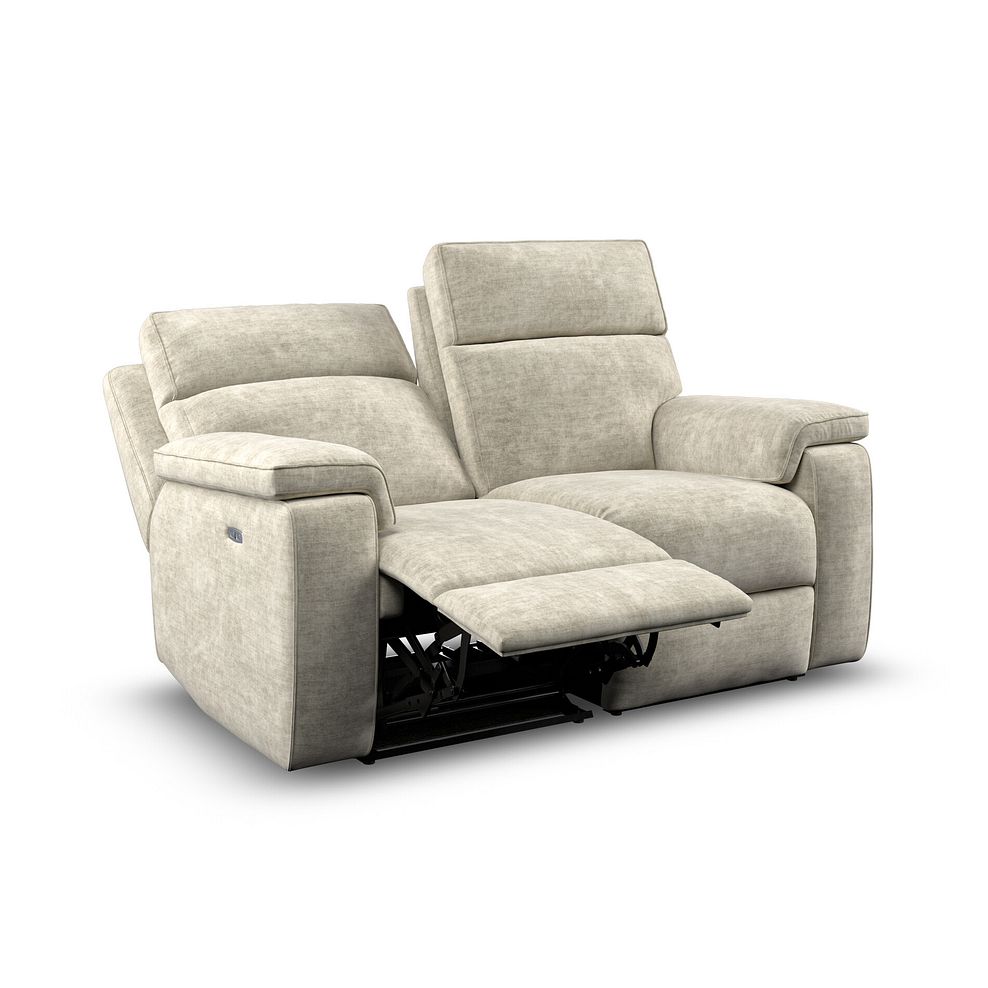 Selby Group 8 Electric Recliner with Power Headrest  Lumbar Support in Plush Beige Fabric 4