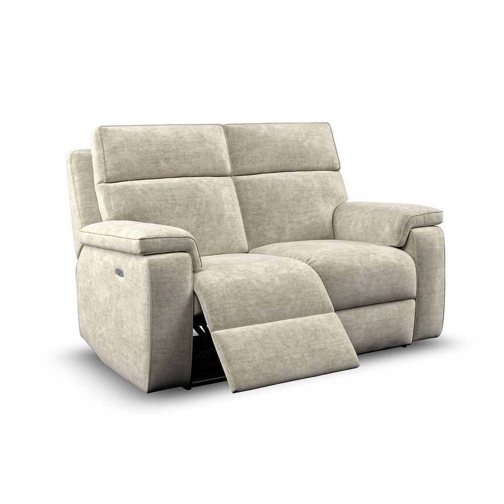 Selby Group 8 Electric Recliner with Power Headrest  Lumbar Support in Plush Beige Fabric 3