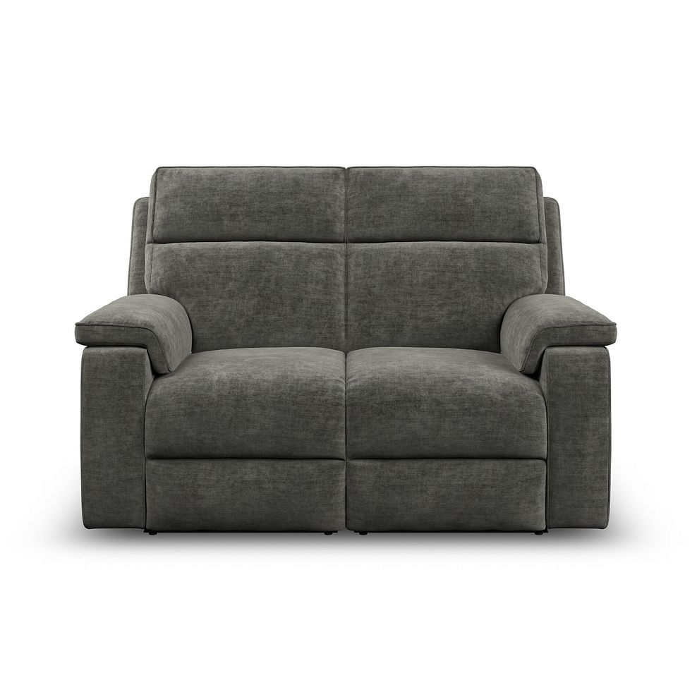 Selby Group 8 Electric Recliner with Power Headrest  Lumbar Support in Plush Charcoal Fabric 2