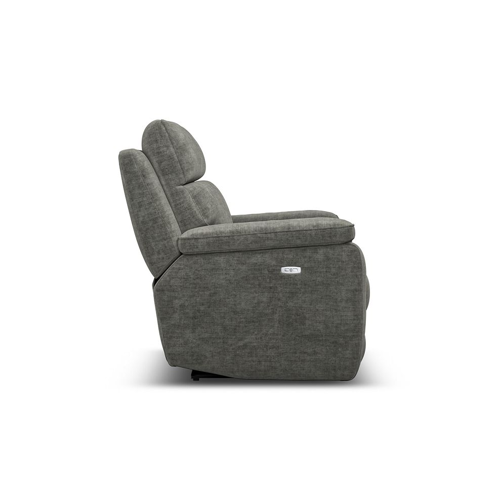 Selby Group 8 Electric Recliner with Power Headrest  Lumbar Support in Plush Charcoal Fabric 7