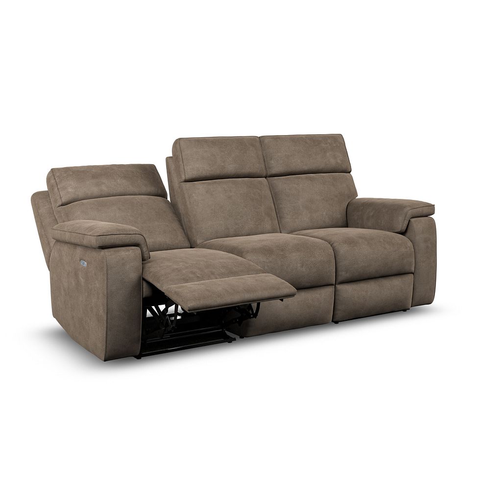 Selby Group 9 Electric Recliner in Miller Earth Brown Fabric 4