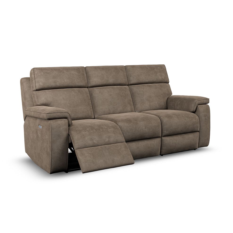 Selby Group 9 Electric Recliner in Miller Earth Brown Fabric 3