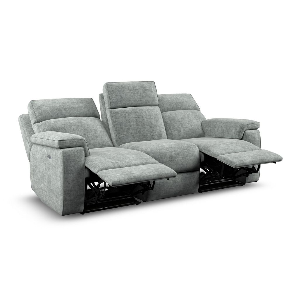 Selby Group 9 Electric Recliner in Plush Silver Fabric 5