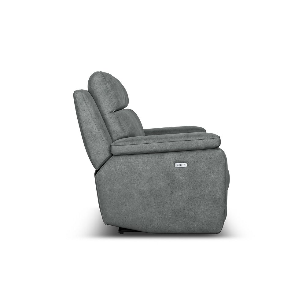 Selby Group 9 Electric Recliner with Power Headrest  Lumbar Support in Miller Grey Fabric 7