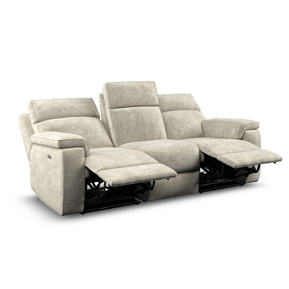 Selby Group 9 Electric Recliner with Power Headrest  Lumbar Support in Plush Beige Fabric 5